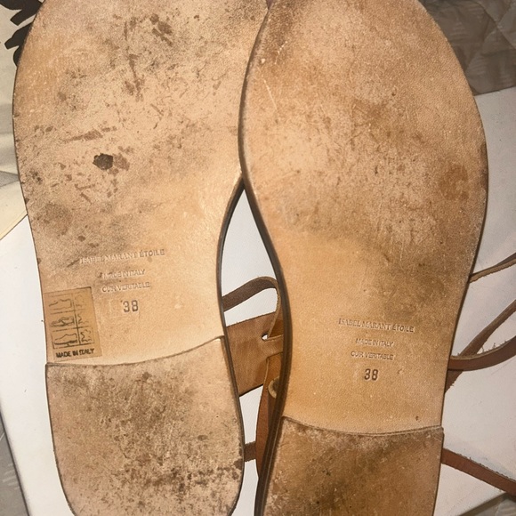 ISABEL MARANT Brown leather Bartolome sandals size 38 (US8) - Picture 4 of 5